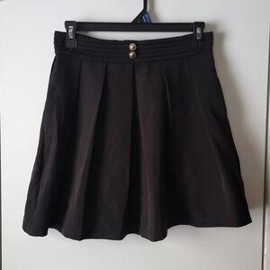 Kancy Kole Black Pleated Skirt